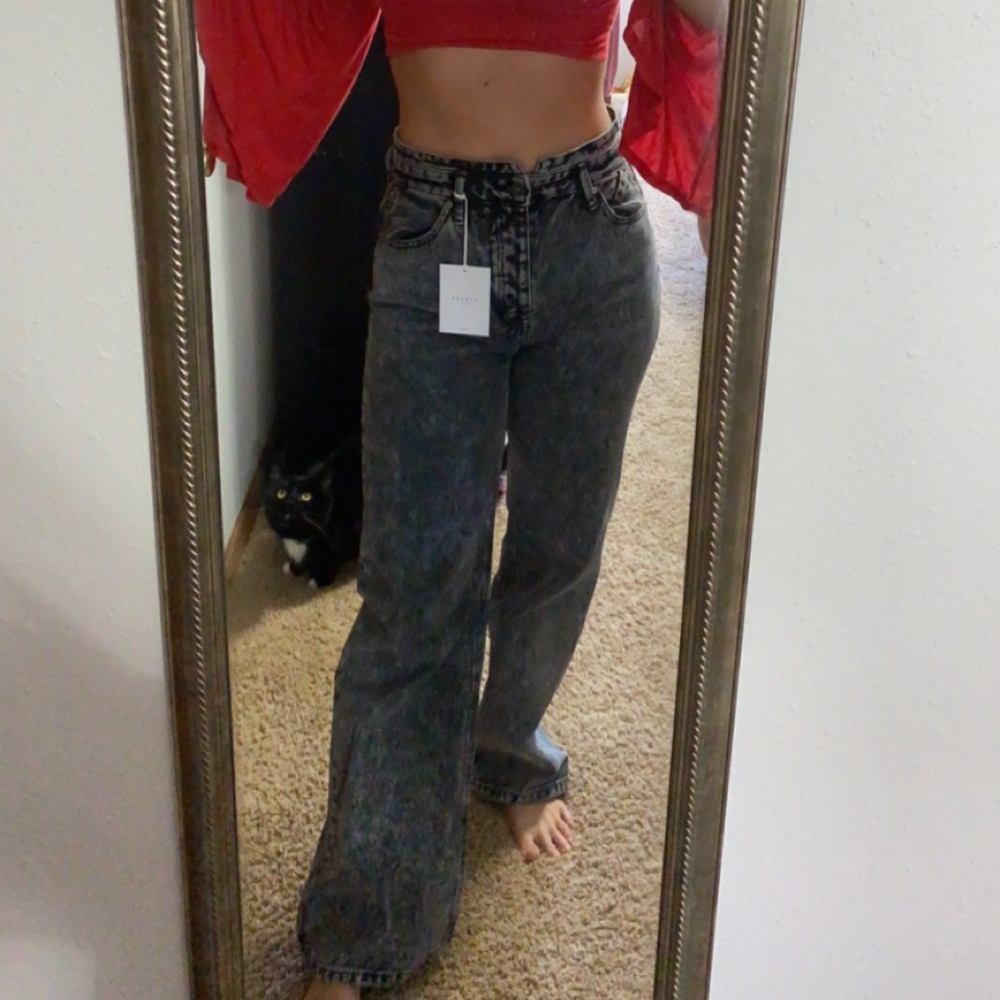 NWT- Malcom KanCan, 100% cotton, high waist/wide leg. 28” waist, 33” inseam.